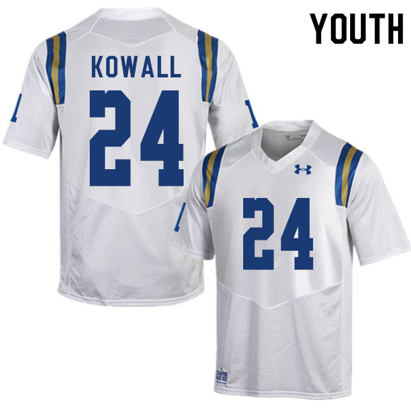 Youth #24 Brian Kowall UCLA Bruins College Football Jerseys Sale-White - Click Image to Close